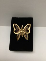 Signed Monet Butterfly Brooch