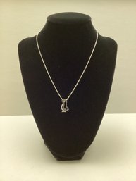 Adorable Signed PK 925  Penguin Necklace With Stones