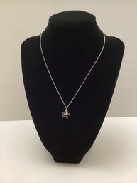 Signed Touchstone Crystal By Swarovski Moon & Star Necklace