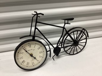 Retro Parisian Style Bicycle Clock