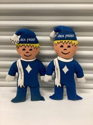 Pair Of Jack Frost Advertising Dolls
