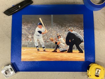 NY Yankees Mickey Mantle Print On Canvas