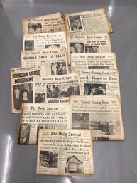 1963 Original Kennedy Assassination Newspapers