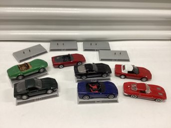 Collection Of Danbury Mint Corvette Cars