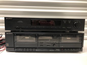 Sony FM Stereo/ FM-AM Tuner And Stereo Cassette Deck