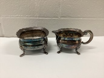 Unmarked Silver Plate? Creamer Set