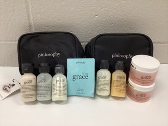 Philosophy Skin Care Products With Travel Cases