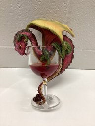 Pacific Giftware Dragon Wine Glass Statue