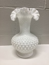 Fenton Ruffled Hobnail Vase