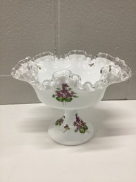 Fenton Violets In The Snow Compote