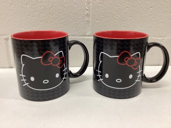Pair Of Large Ceramic Hello Kitty Mugs