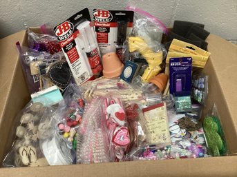 Large Box Of Crafting Supplies