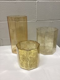 West Elm Octogonal Candle Holders / Vases