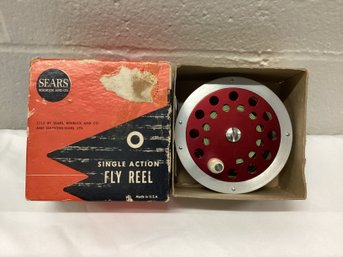 NOS Sears Fly Reel In Original Box