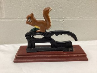 Squirrel Nutcracker Mounted On Wood