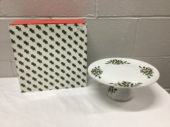 Vintage Fortunoff Holly Leaf Cake Stand