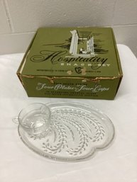 Federal Glass Hospitality Snack Set In Original Box