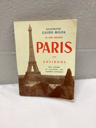 1950s Paris Guidebook With Map
