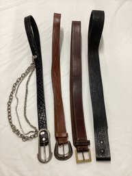 Vintage Leather Belts Incl. Cache
