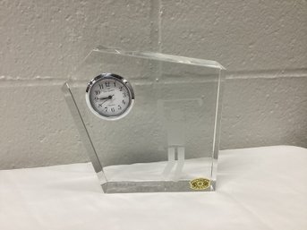 Val Saint-Lambert Belgian Crystal Desk Clock