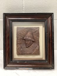 Signed E. Steiner Wood Relief Carving