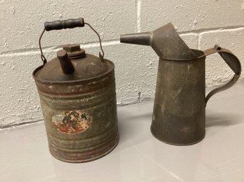 Vintage Metal Oil Cans