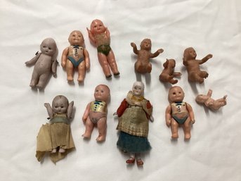 Vintage Miniature Dolls Incl. Made In Italy, Renwal, Kewpie Style