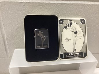 1935 Varga Girl Zippo Lighter In Box