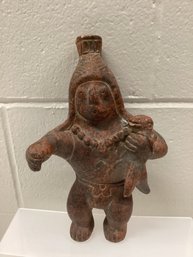 Indigenous Carved Vessel Statue