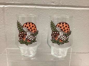 1970s Sears Roebuck Mushroom Juice Glasses