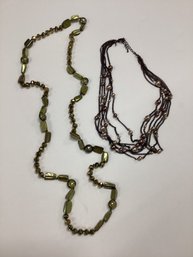 RMN Multi Strand & Pretty Green Necklaces