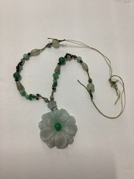 Jade? Green Stone Beaded Necklace
