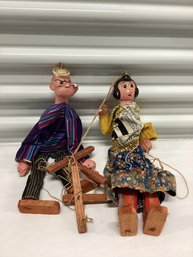 Vintage Popeye & Olive Oil Marionette Puppets