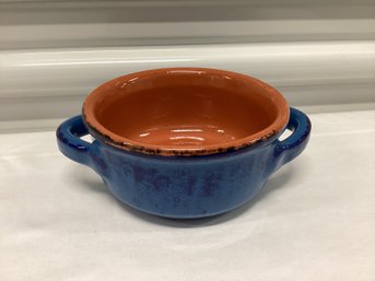 De Silva Made In Italy Glazed Terra Cotta Handled Bowl