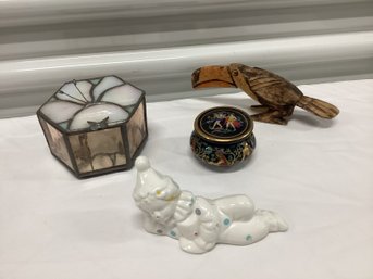 Vintage Smalls Incl. Jewelry Box, Perfume Jar