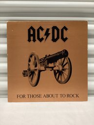 1981 AC DC For Those About To Rock Vintage Vinyl Record