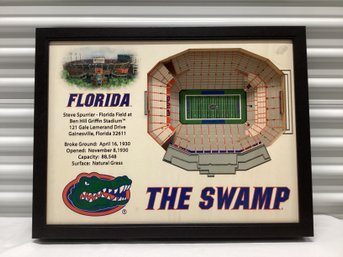 Florida Gators The Swamp Wooden Stadium Replica Wall Art
