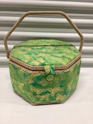 Batik Style Butterfly Octagon Sewing Box