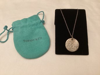 Marked Tiffany & Co 925 Round Hallmark Pendant