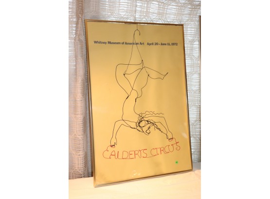Vintage Framed Whitney Museum Of Arts Calder Circus Poster Print