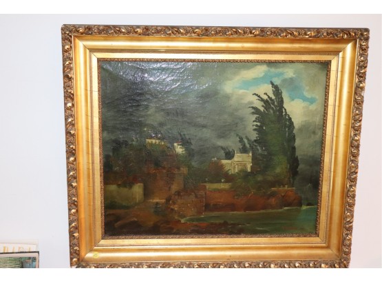 Antique Oil Painting On Canvass By G Weglau