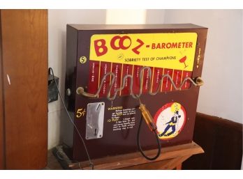 Vintage Booz Barometer Coin Operated Bar Game