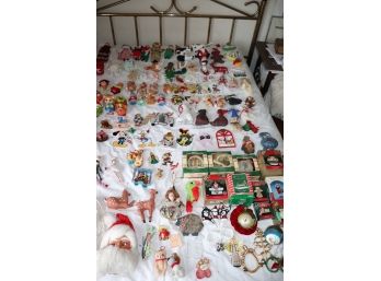 Big Lot Full Of  Christmas Ornaments And Decorations