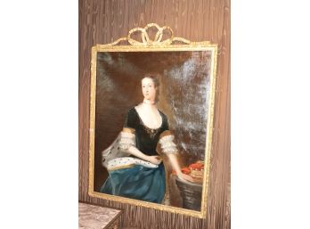 Antique Oil Painting Of Victoria Woman