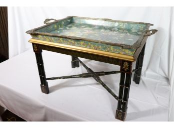 Asian Style Porcelain Tray Table