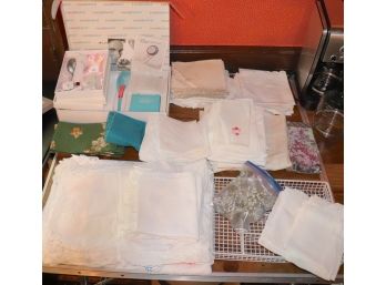 Assorted Lot Of Linens And Hair Max Science Growth Machine And 3 In 1 Slimming And Beautifying Machine