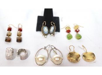 Lot Of 6 Assorted Costume Earrings