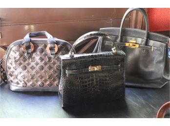 Hand-Bag Lot Includes 3 Daytime Bags Faux