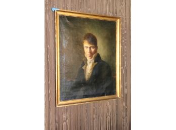 Antique Oil Painting Of Victorian Man