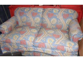 Blue Floral Love Seat Sofa